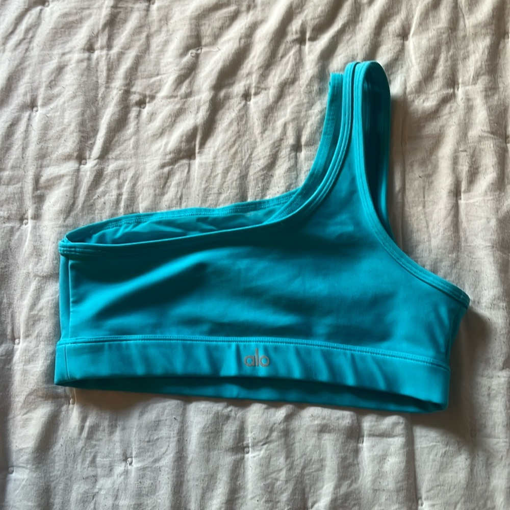 Blue Alo One Strap Bra🩵